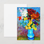 ファンゴッホの花が青い花瓶 出欠カード (正面/裏面)