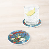 ファンゴッホの花瓶とコーンフラワーとケシ コースター (側面)