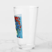 ファンゴッホの花瓶とコーンフラワーとケシ タンブラーグラス (左)