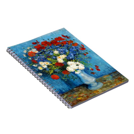 ファンゴッホの花瓶とコーンフラワーとケシ ノートブック (右側)