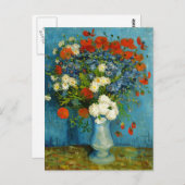 ファンゴッホの花瓶とコーンフラワーとケシ ポストカード (正面/裏面)