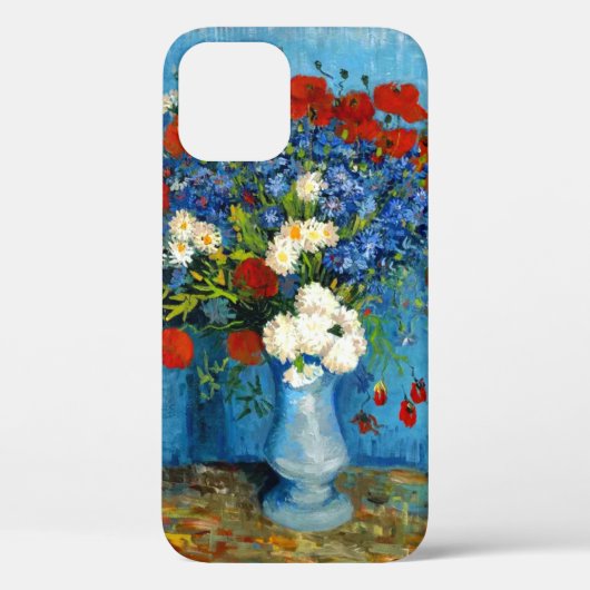 ファンゴッホの花瓶とコーンフラワーとケシ Case-Mate iPhoneケース (裏面)