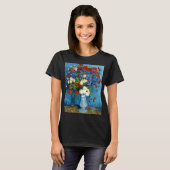 ファンゴッホの花瓶とコーンフラワーとケシ Tシャツ (正面フル)