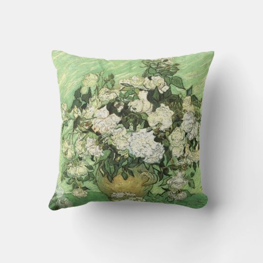 ファンゴッホの花in花瓶装飾用クッション クッション (裏面)
