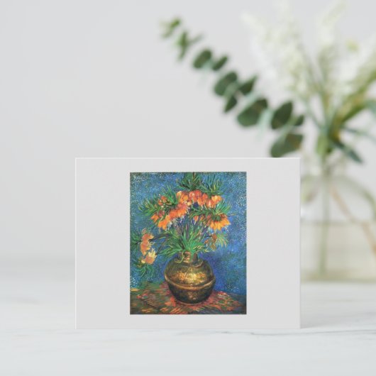 ファンゴッホの銅製の花瓶 シーズンポストカード (スタンド正面)