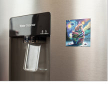 ファンゴッホのWhimsy：カップケーキコスモスマグネット