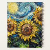 ファンゴッホひまわりの花と星空の夜 プランナー手帳 (裏面)