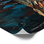 ファンゴッホひまわりの花と星空の夜 ポスター (角)