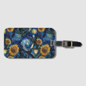 ファンゴッホひまわりの花と星空の夜 ラゲッジタグ (正面横)