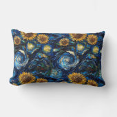 ファンゴッホひまわりの花と星空の夜 ランバークッション (正面)