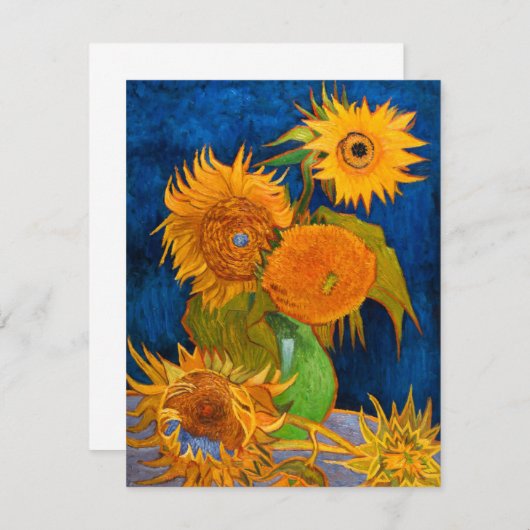 ファンゴッホひまわりカード (正面/裏面)