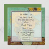 ファンゴッホひまわり結婚式招待状 招待状 (正面/裏面)