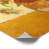 ファンゴッホひまわり花(F454)ヴィンテージファインアート ポスター (角)