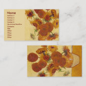 ファンゴッホひまわり花(F454)ヴィンテージファインアート 名刺 (正面/裏面)