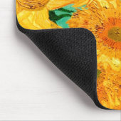 ファンゴッホひまわり花(F455)ヴィンテージファインアート マウスパッド (コーナー)