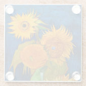 ファンゴッホひまわり ガラスコースター (裏面)
