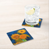 ファンゴッホひまわり スクエアペーパーコースター (インサイチュ)
