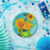 ファンゴッホひまわり ペーパープレート (パーティー)