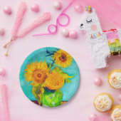 ファンゴッホひまわり ペーパープレート (パーティー)