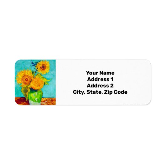 ファンゴッホひまわり ラベル (正面)