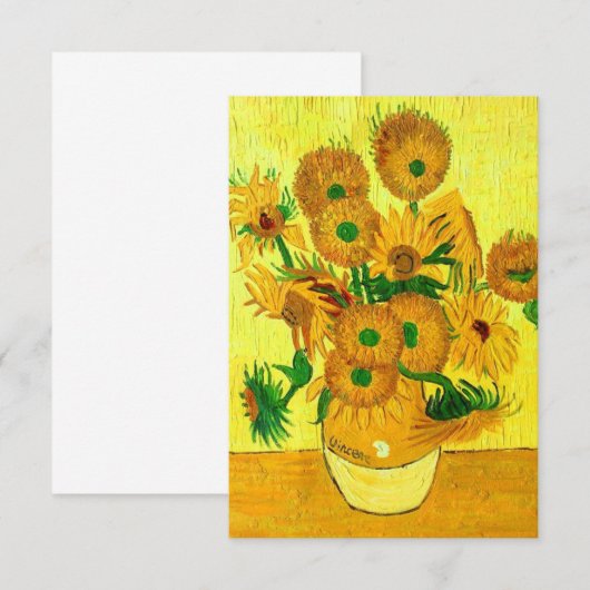 ファンゴッホひまわり 出欠カード (正面/裏面)