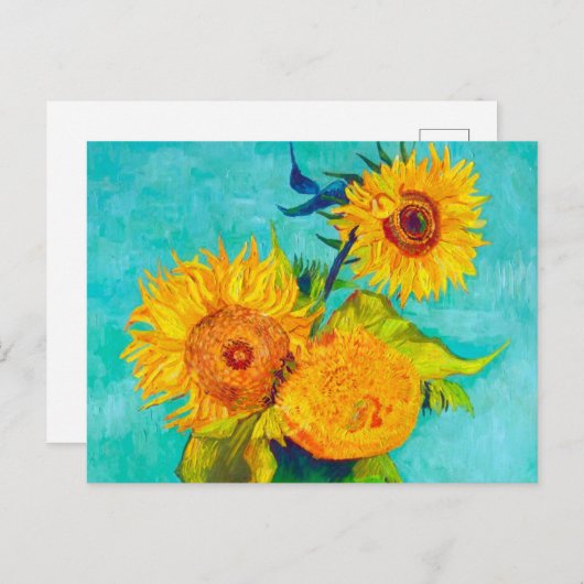 ファンゴッホひまわり 案内ポストカード (正面/裏面)