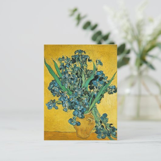 ファンゴッホアイリスズベイザーイエロ絵画フローラ ポストカード (スタンド正面)