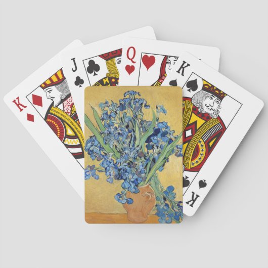 ファンゴッホアイリスズ花瓶フローラスチルライフアート トランプ (裏面)