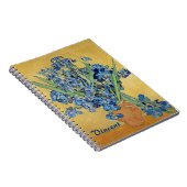 ファンゴッホアイリスズ花瓶ブルーフラワーズブーケファインアート ノートブック (右側)