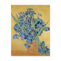 ファンゴッホアイリスズ花瓶ブルーフラワーズヴィンテージアート