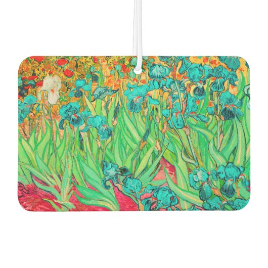 ファンゴッホアイリスティール（緑がかった色） カーエアーフレッシュナー (正面)