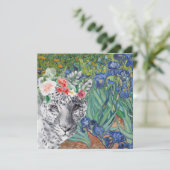 ファンゴッホアイリスファンシーズ&レオパードフラットカード (スタンド正面)