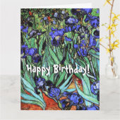 ファンゴッホアイリスフラワーズフローラビッグ誕生日カード カード (黄色い花)