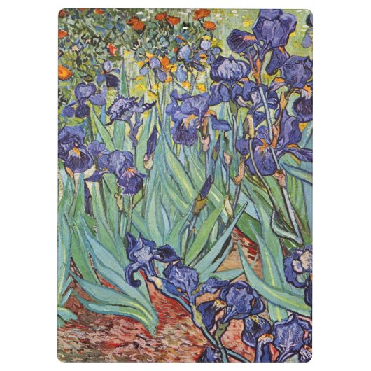 ファンゴッホアイリス印象派絵画の クリップボード (裏面)