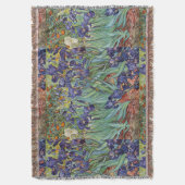 ファンゴッホアイリス印象派絵画の スローブランケット (正面縦)