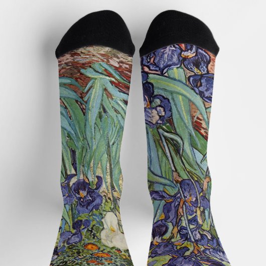 ファンゴッホアイリス印象派絵画の ソックス (上部)