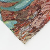 ファンゴッホアイリス印象派絵画の フリースブランケット (角)