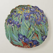 ファンゴッホアイリス印象派絵画の ラウンドクッション (正面)