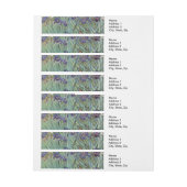 ファンゴッホアイリス印象派絵画の ラップアラウンド宛名ラベル (シート)