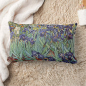 ファンゴッホアイリス印象派絵画の ランバークッション (ブランケット)