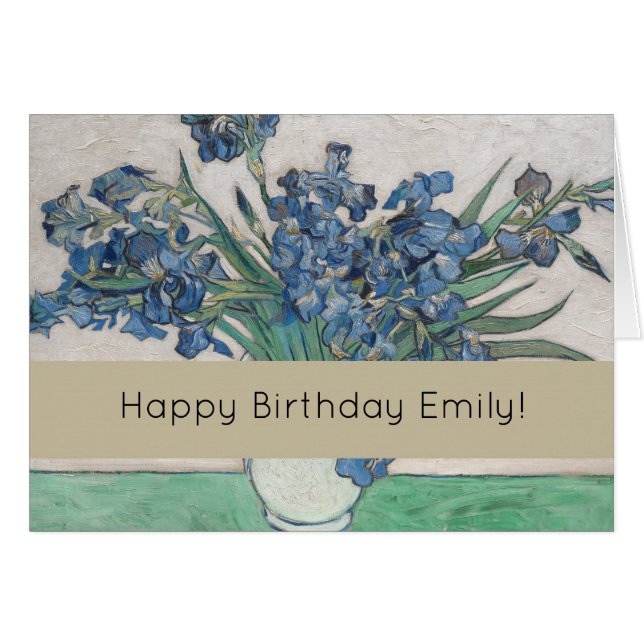 ファンゴッホアイリス絵画花瓶の印象主義 (正面横)