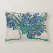 ファンゴッホアイリス絵画花瓶の印象主義 アクセントクッション (正面)