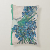 ファンゴッホアイリス絵画花瓶の印象主義 アクセントクッション (裏面(縦))