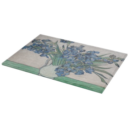ファンゴッホアイリス絵画花瓶の印象主義 カッティングボード (角)