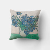 ファンゴッホアイリス絵画花瓶の印象主義 クッション (裏面)