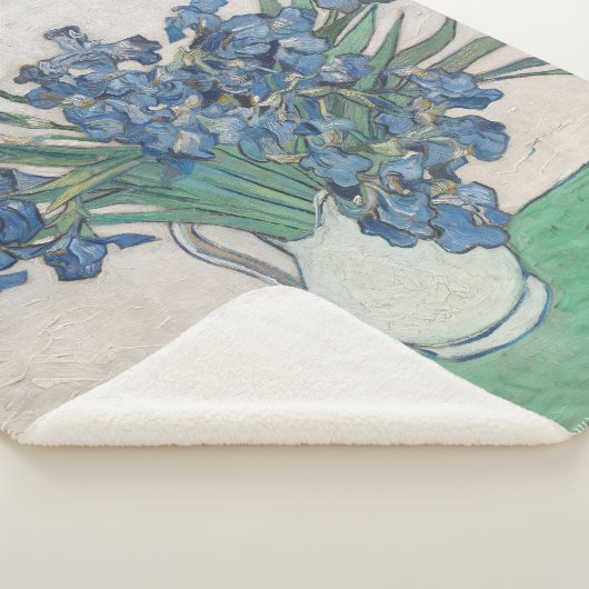 ファンゴッホアイリス絵画花瓶の印象主義 シェルパブランケット (3/4)