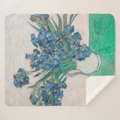 ファンゴッホアイリス絵画花瓶の印象主義 シェルパブランケット (正面(横))