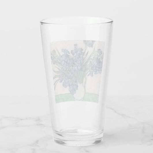 ファンゴッホアイリス絵画花瓶の印象主義 タンブラーグラス (裏面)