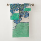 ファンゴッホアイリス絵画花瓶の印象主義 バスタオルセット (インサイチュ)