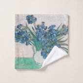 ファンゴッホアイリス絵画花瓶の印象主義 バスタオルセット (ウォッシュタオル)